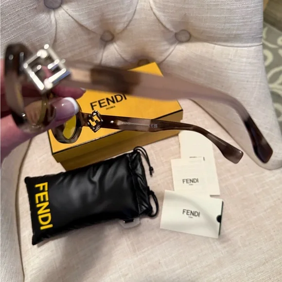 Fendi Sunglasses with protective pouch Fendi Black Sunglasses with Protective Pouch main image 3